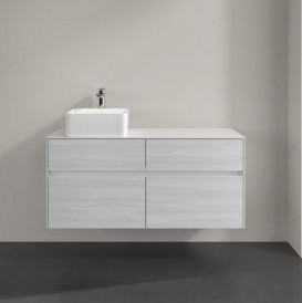 Тумба под раковину Villeroy & Boch Collaro 120х50 см с подсветкой ДСП белое дерево C042B0E8