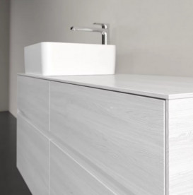 Тумба под раковину Villeroy & Boch Collaro 120х50 см с подсветкой ДСП белое дерево C042B0E8