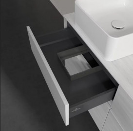 Тумба под раковину Villeroy & Boch Collaro 120х50 см с подсветкой ДСП белое дерево C042B0E8