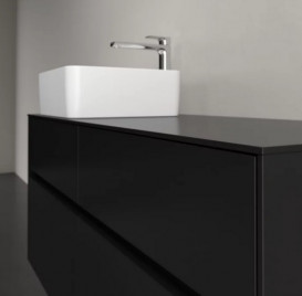 Тумба под раковину Villeroy & Boch Collaro 120х50 см с подсветкой МДФ черный матовый лак C042B0PD