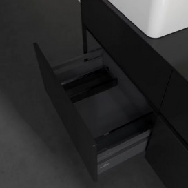Тумба под раковину Villeroy & Boch Collaro 120х50 см с подсветкой МДФ черный матовый лак C042B0PD