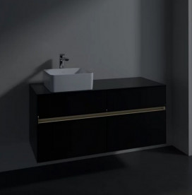 Тумба под раковину Villeroy & Boch Collaro 120х50 см с подсветкой МДФ черный матовый лак C042B0PD
