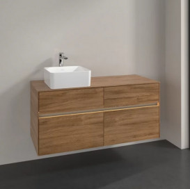 Тумба под раковину Villeroy & Boch Collaro 120х50 см с подсветкой ДСП дуб канзас C042B0RH