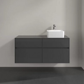 Тумба под раковину Villeroy & Boch Collaro 120х50 см с подсветкой МДФ глянцевый серый C043B0FP