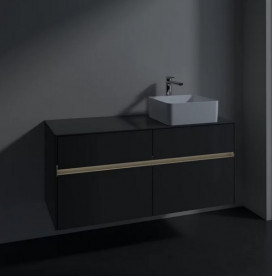 Тумба под раковину Villeroy & Boch Collaro 120х50 см с подсветкой МДФ глянцевый серый C043B0FP