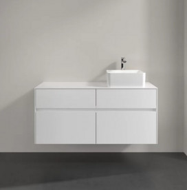 Тумба под раковину Villeroy & Boch Collaro 120х50 см с подсветкой ДСП матовый белый C043B0MS