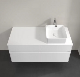 Тумба под раковину Villeroy & Boch Collaro 120х50 см с подсветкой ДСП матовый белый C043B0MS