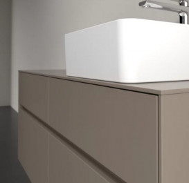 Тумба під раковину Villeroy & Boch Collaro 120х50 см із підсвічуванням ДСП трюфель сірий C043B0VG