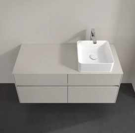 Тумба под раковину Villeroy & Boch Collaro 120х50 см с подсветкой ДСП мягкий серый C043B0VK