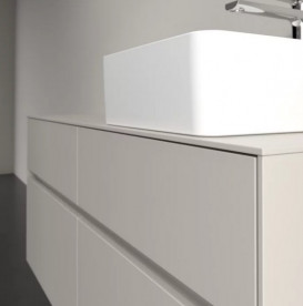 Тумба под раковину Villeroy & Boch Collaro 120х50 см с подсветкой ДСП мягкий серый C043B0VK