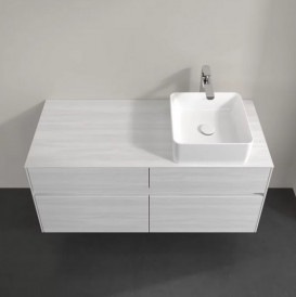 Тумба під раковину Villeroy & Boch Collaro 120х50 см із підсвічуванням ДСП біле дерево C043B0E8