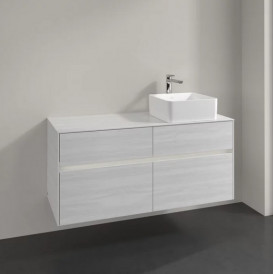 Тумба під раковину Villeroy & Boch Collaro 120х50 см із підсвічуванням ДСП біле дерево C043B0E8