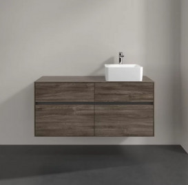 Тумба под раковину Villeroy & Boch Collaro 120х50 см с подсветкой ДСП каменный дуб C043B0RK