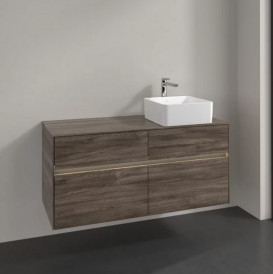 Тумба под раковину Villeroy & Boch Collaro 120х50 см с подсветкой ДСП каменный дуб C043B0RK