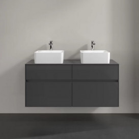 Тумба под раковину Villeroy & Boch Collaro 120х50 см с подсветкой МДФ глянцевый серый C044B0FP