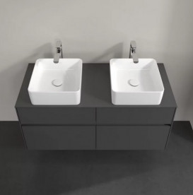 Тумба под раковину Villeroy & Boch Collaro 120х50 см с подсветкой МДФ глянцевый серый C044B0FP