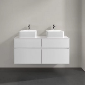 Тумба під раковину Villeroy & Boch Collaro 120х50 см із підсвічуванням ДСП матовий білий C044B0MS