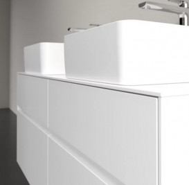 Тумба під раковину Villeroy & Boch Collaro 120х50 см із підсвічуванням ДСП матовий білий C044B0MS