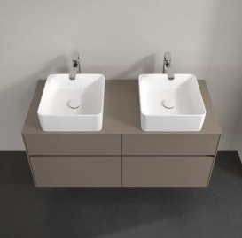 Тумба под раковину Villeroy & Boch Collaro 120х50 см с подсветкой ДСП трюфель серый C044B0VG