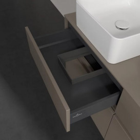 Тумба под раковину Villeroy & Boch Collaro 120х50 см с подсветкой ДСП трюфель серый C044B0VG