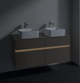 Тумба под раковину Villeroy & Boch Collaro 120х50 см с подсветкой ДСП трюфель серый C044B0VG