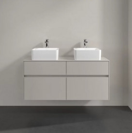 Тумба під раковину Villeroy & Boch Collaro 120х50 см із підсвічуванням ДСП м'який сірий C044B0VK