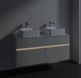 Тумба під раковину Villeroy & Boch Collaro 120х50 см із підсвічуванням ДСП м'який сірий C044B0VK