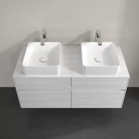 Тумба под раковину Villeroy & Boch Collaro 120х50 см с подсветкой ДСП белое дерево C044B0E8