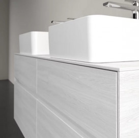 Тумба под раковину Villeroy & Boch Collaro 120х50 см с подсветкой ДСП белое дерево C044B0E8