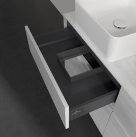 Тумба под раковину Villeroy & Boch Collaro 120х50 см с подсветкой ДСП белое дерево C044B0E8