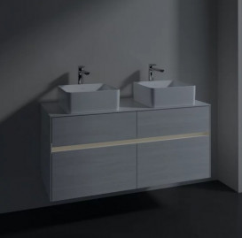 Тумба под раковину Villeroy & Boch Collaro 120х50 см с подсветкой ДСП белое дерево C044B0E8