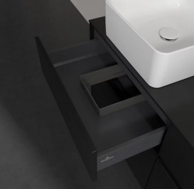 Тумба під раковину Villeroy & Boch Collaro 120х50 см із підсвічуванням МДФ чорний матовий лак C044B0PD