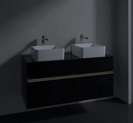 Тумба під раковину Villeroy & Boch Collaro 120х50 см із підсвічуванням МДФ чорний матовий лак C044B0PD