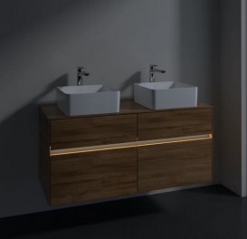 Тумба под раковину Villeroy & Boch Collaro 120х50 см с подсветкой ДСП дуб канзас C044B0RH