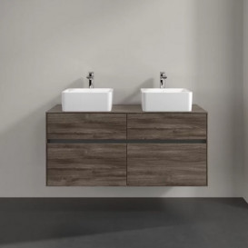 Тумба под раковину Villeroy & Boch Collaro 120х50 см с подсветкой ДСП каменный дуб C044B0RK