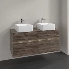 Тумба под раковину Villeroy & Boch Collaro 120х50 см с подсветкой ДСП каменный дуб C044B0RK