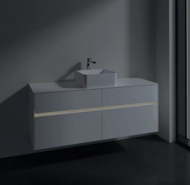 Тумба под раковину Villeroy & Boch Collaro 140х50 см с подсветкой МДФ глянцевый белый C045B0DH