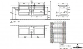 Тумба под раковину Villeroy & Boch Collaro 140х50 см с подсветкой МДФ глянцевый белый C045B0DH