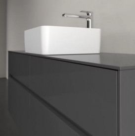 Тумба под раковину Villeroy & Boch Collaro 140х50 см с подсветкой МДФ глянцевый серый C045B0FP