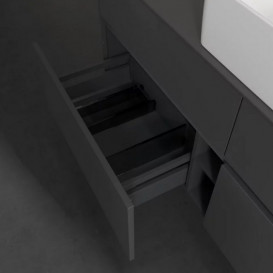 Тумба под раковину Villeroy & Boch Collaro 140х50 см с подсветкой МДФ глянцевый серый C045B0FP