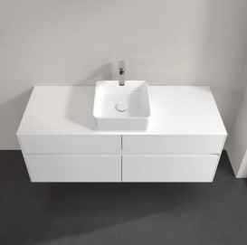 Тумба под раковину Villeroy & Boch Collaro 140х50 см с подсветкой ДСП матовый белый C045B0MS