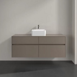 Тумба під раковину Villeroy & Boch Collaro 140х50 см із підсвічуванням ДСП трюфель сірий C045B0VG