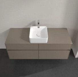 Тумба під раковину Villeroy & Boch Collaro 140х50 см із підсвічуванням ДСП трюфель сірий C045B0VG