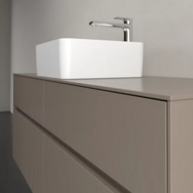 Тумба під раковину Villeroy & Boch Collaro 140х50 см із підсвічуванням ДСП трюфель сірий C045B0VG