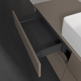 Тумба під раковину Villeroy & Boch Collaro 140х50 см із підсвічуванням ДСП трюфель сірий C045B0VG