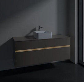 Тумба під раковину Villeroy & Boch Collaro 140х50 см із підсвічуванням ДСП трюфель сірий C045B0VG