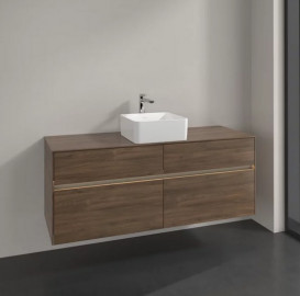 Тумба під раковину Villeroy & Boch Collaro 140х50 см із підсвічуванням ДСП дуб аризона C045B0VH