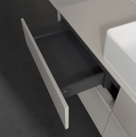 Тумба под раковину Villeroy & Boch Collaro 140х50 см с подсветкой ДСП мягкий серый C045B0VK