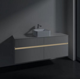 Тумба под раковину Villeroy & Boch Collaro 140х50 см с подсветкой ДСП мягкий серый C045B0VK