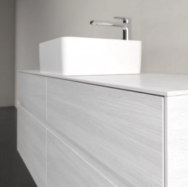 Тумба под раковину Villeroy & Boch Collaro 140х50 см с подсветкой ДСП белое дерево C045B0E8